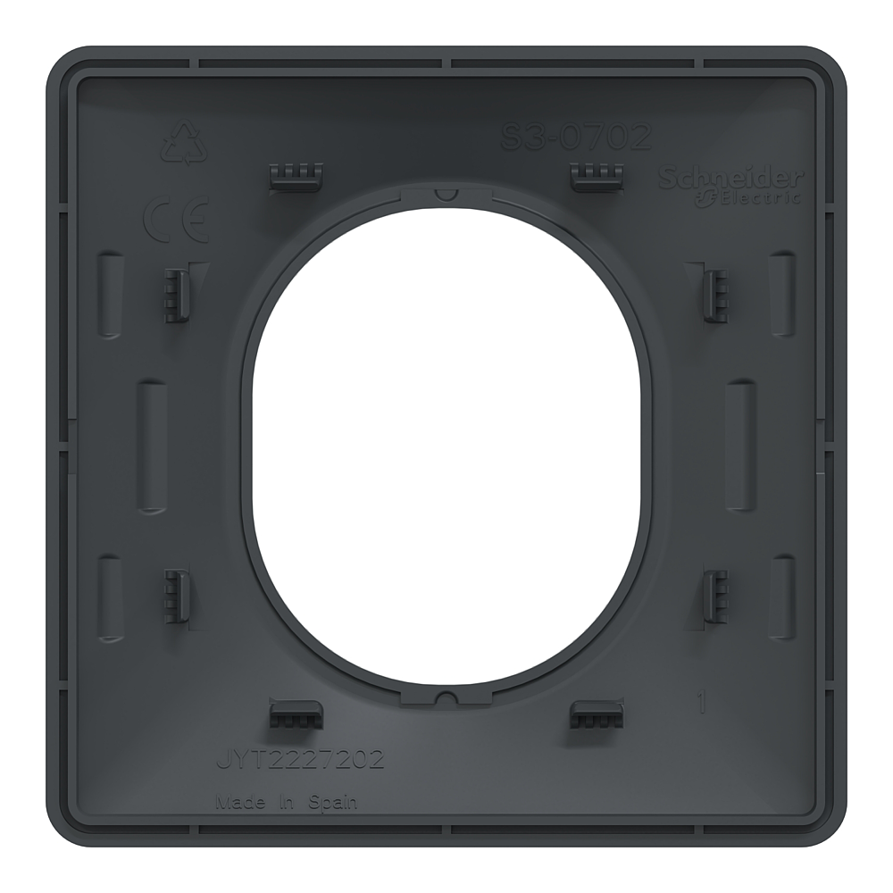 Plaque 1 poste Anthracite